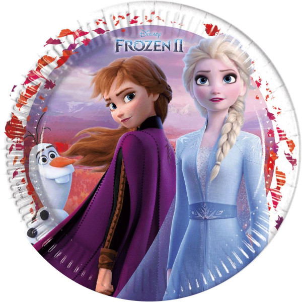 8 Elsa und Anna FSC Pappteller 23cm