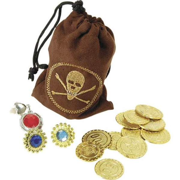 Conjunto de bolso pirata marrón