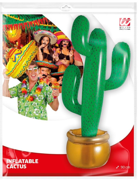 Oppustelig kaktus dekoration 90cm