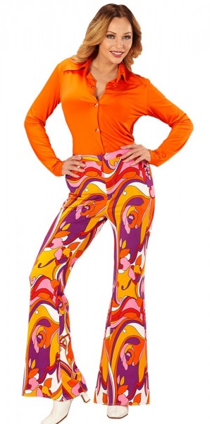 Bright 70s women's flared pants
