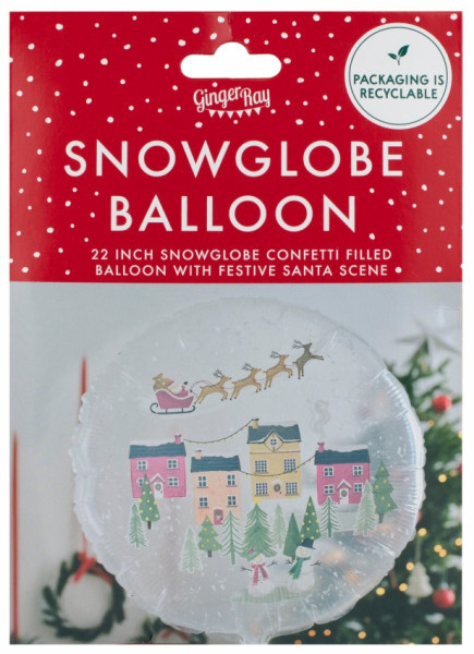 Schneekugel Folienballon 56cm 3
