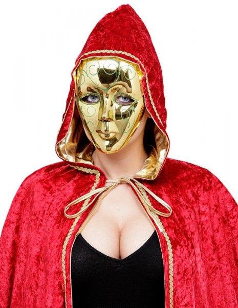 Złota maska pełnotwarzowa Venezia