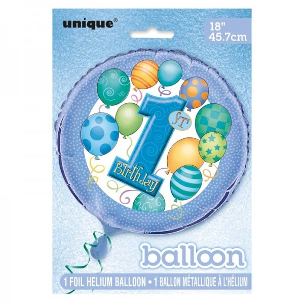 Balon foliowy Niebieski balon Urodziny 2