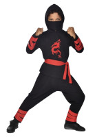 Oversigt: Ninja børnekostume i sort