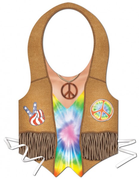 Chaleco tipo delantal hippie de Love & Peace