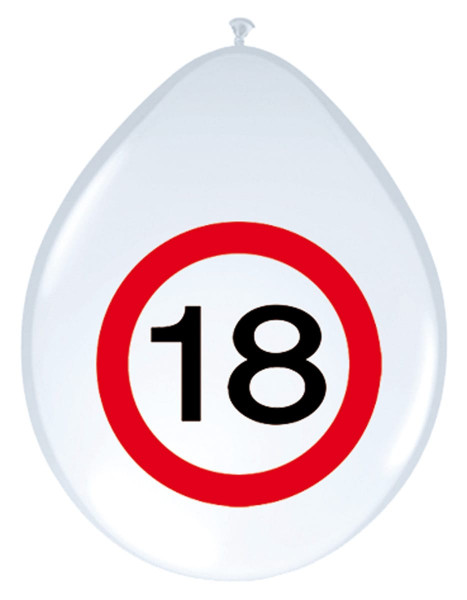 8 globos señal de prohibido 30cm