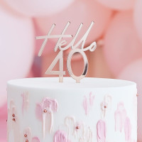 Hello Forty cake decoration