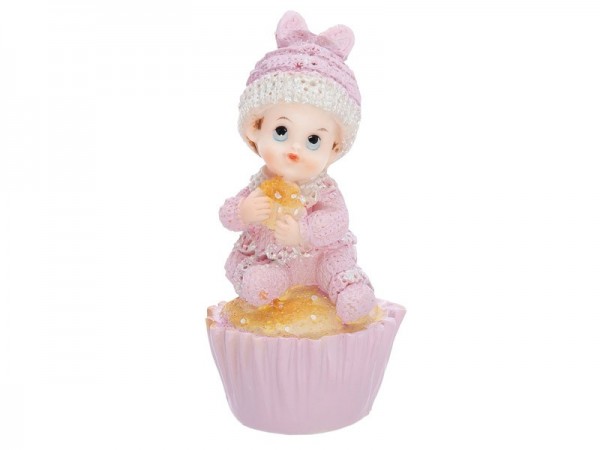Figur tjej muffins dekoration 10cm