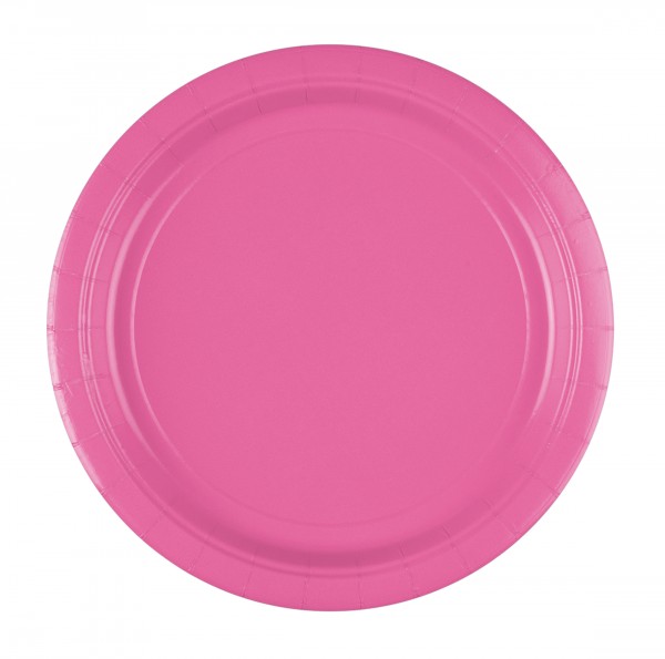 8 papierowych talerzy Mila różowy 22,8 cm