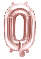 Vorschau: Folienballon O roségold 35cm