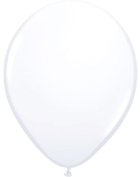 100 Ballons weiß metallic 30cm
