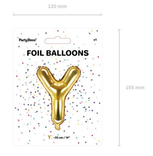 Folienballon Y gold 35cm 3