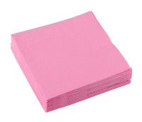 20 serviettes Mila rose clair 25cm