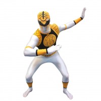 Oversigt: Ultimate Power Rangers Morphsuit hvid