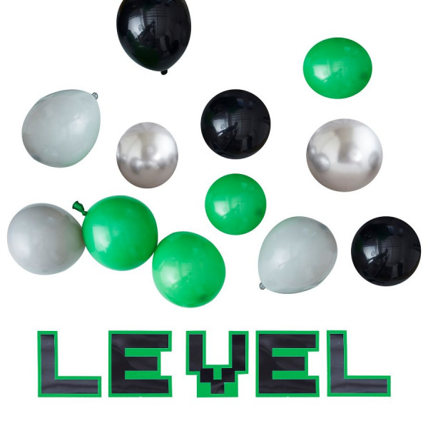 Conjunto de decoración de globos de nivel de juego