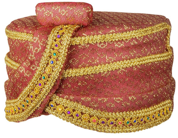 Glittering sultan's turban red
