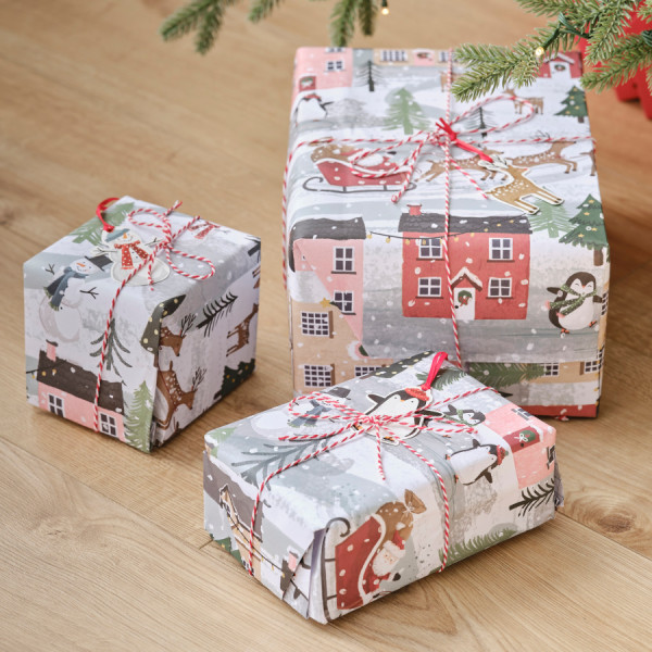 2 Land of Christmas wrapping paper sheets