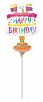 Vorschau: Geburtstagsstabballon Torte mit Fähnchen