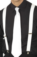 Plain white suspenders