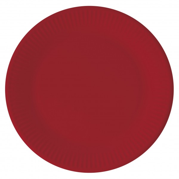 8 piatti in carta ecologica Paganini rosso 23 cm