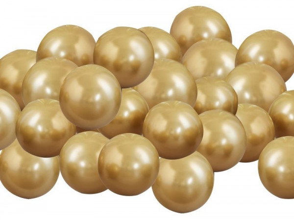 40 Eco Latex Ballonnen Goud Chroom