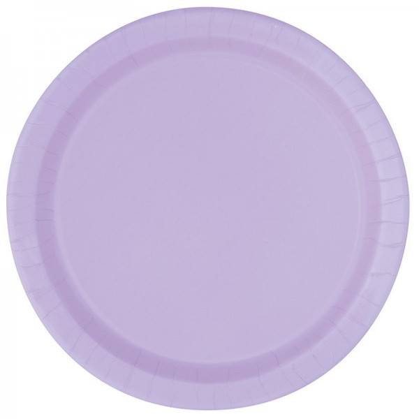 8 paper plates Vera lavender 23cm