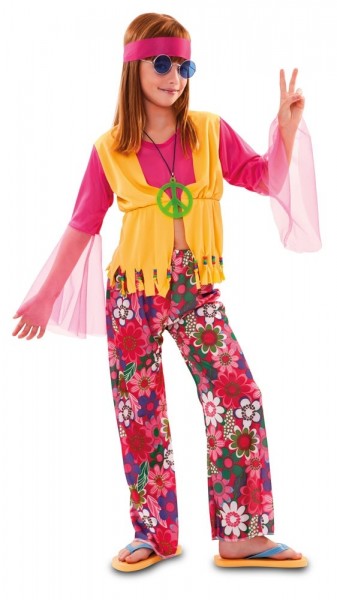 Disfraz de niña hippie Love & Peace