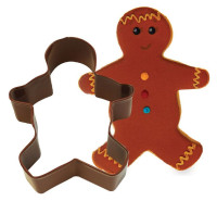 Preview: Brown gingerbread man cookie cutter 8.9cm