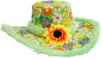 Groene Florelis bloem Fedora hoed