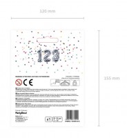 Preview: Number 6 foil balloon silver 35cm