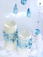 5 pearl garlands Sissi azure blue 1.3m