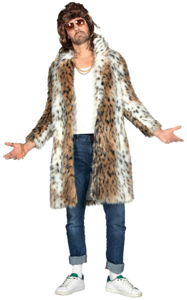 Manteau de fourrure léopard Pimpy pour hommes