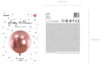 Förhandsgranskning: Ballong rund glänsande roséguld 60cm