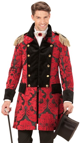 Elegant rødt Venezia-frakke 2