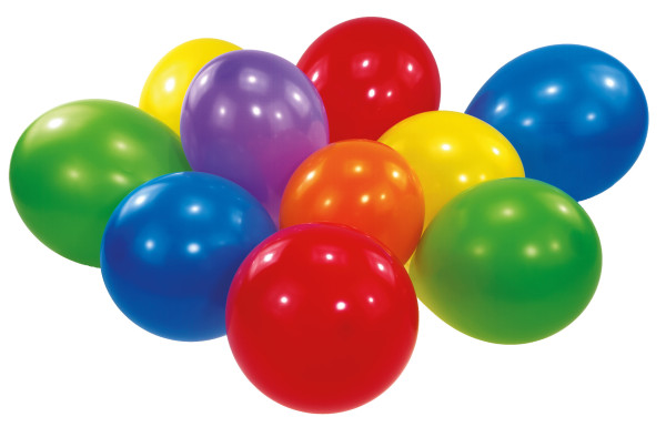 Set of 100 colorful balloons 23cm