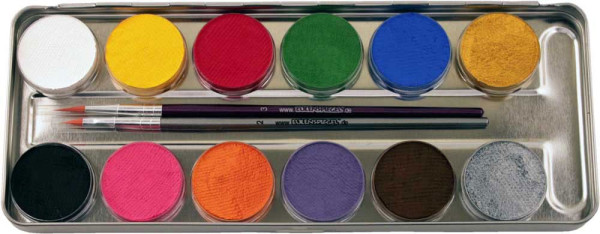 Set de maquillage avec pinceau 12 couleurs en palette