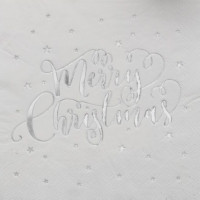 Preview: 20 silver Home for Christmas napkins 33cm