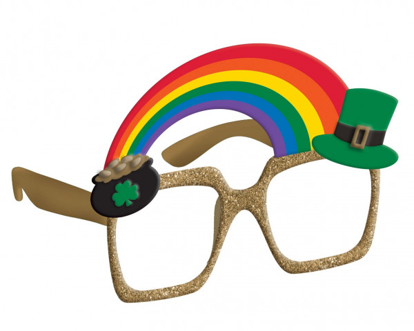 Rainbow Leprechaun Party Glasses
