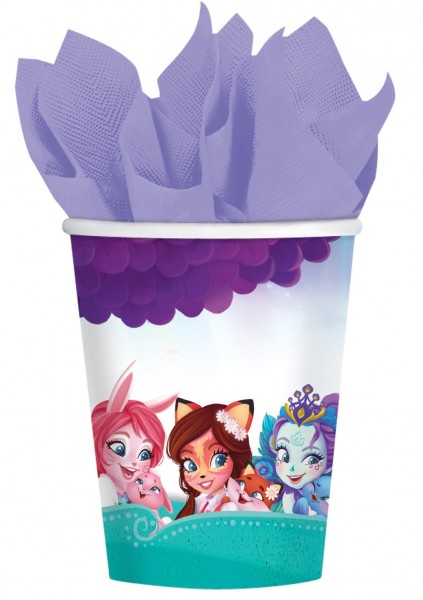 8 Enchantimals Love for Animals paper cups 250ml