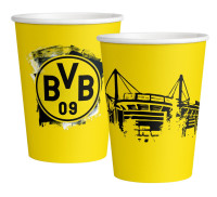 8 vasos de papel BVB Dortmund 250ml