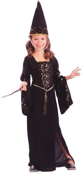 Halloween Kostüm Gute Zauberin Schwarz Für Kinder