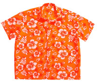 Vorschau: Orangenes Hawaii Hemd Für Herren