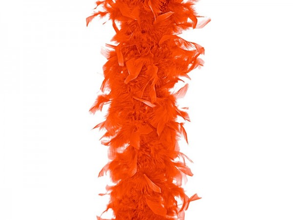 Orange feather boa Lina 180cm