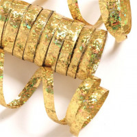 Holo-Party serpentine slingers goud 10 kringetjes