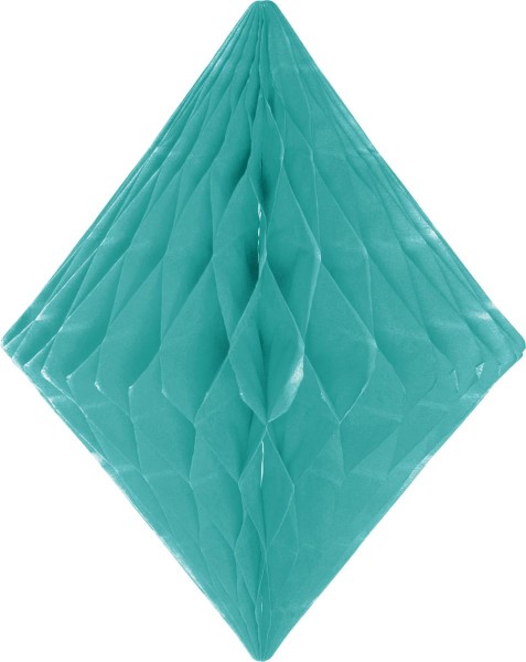 Mintgroene diamant honingraat bal 24 x 30 cm