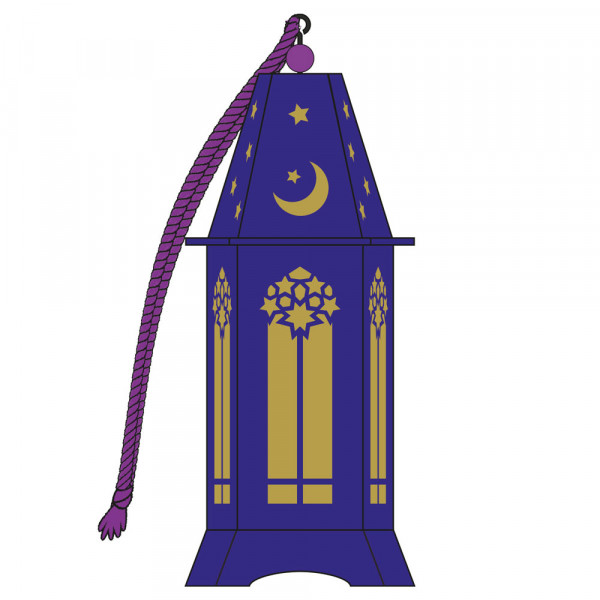 Nymåne Eid-lanterne med lys
