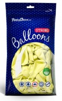 Vorschau: 100 Partystar Luftballons pastellgelb 27cm