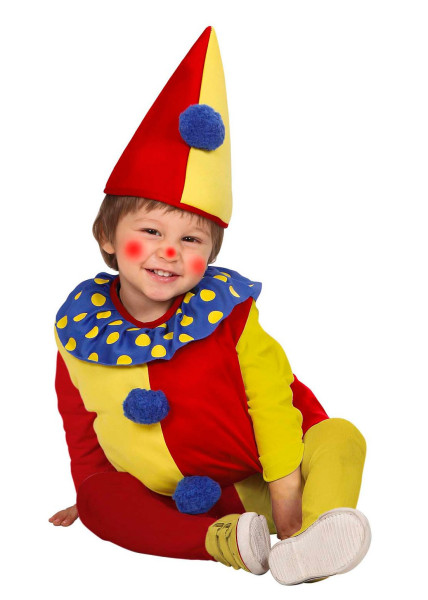 Plush clown child costume