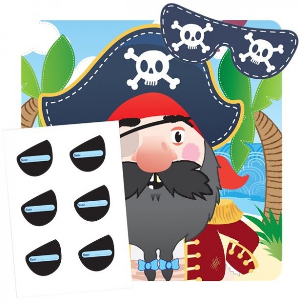 Put the pirate's eye patch on 14 pieces