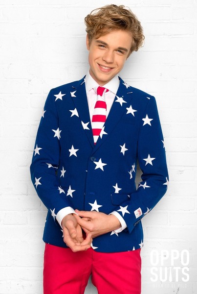 OppoSuits Anzug Teen Boys Stars & Stripes